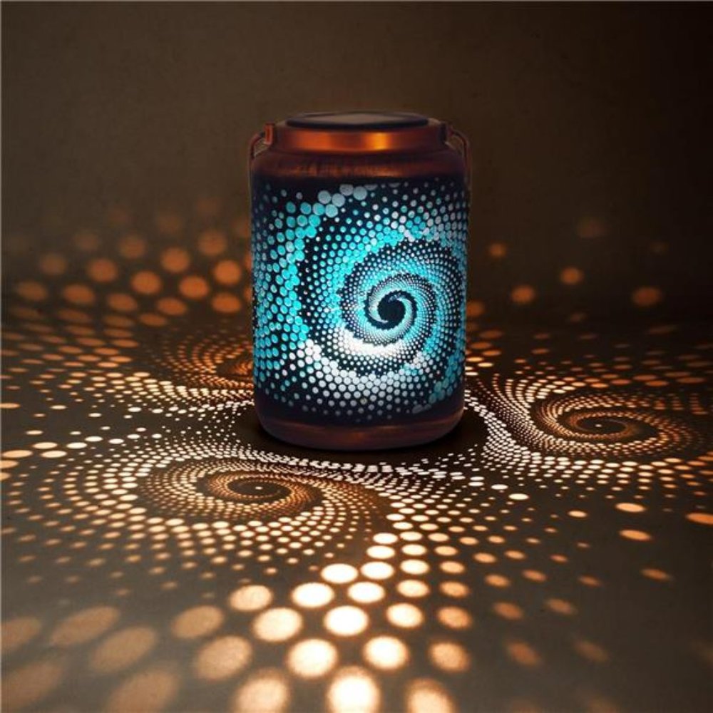 Mosaic SolarLantern Outdoor Bohemian Solar Lantern Outdoor Waterproof BlueMosaic